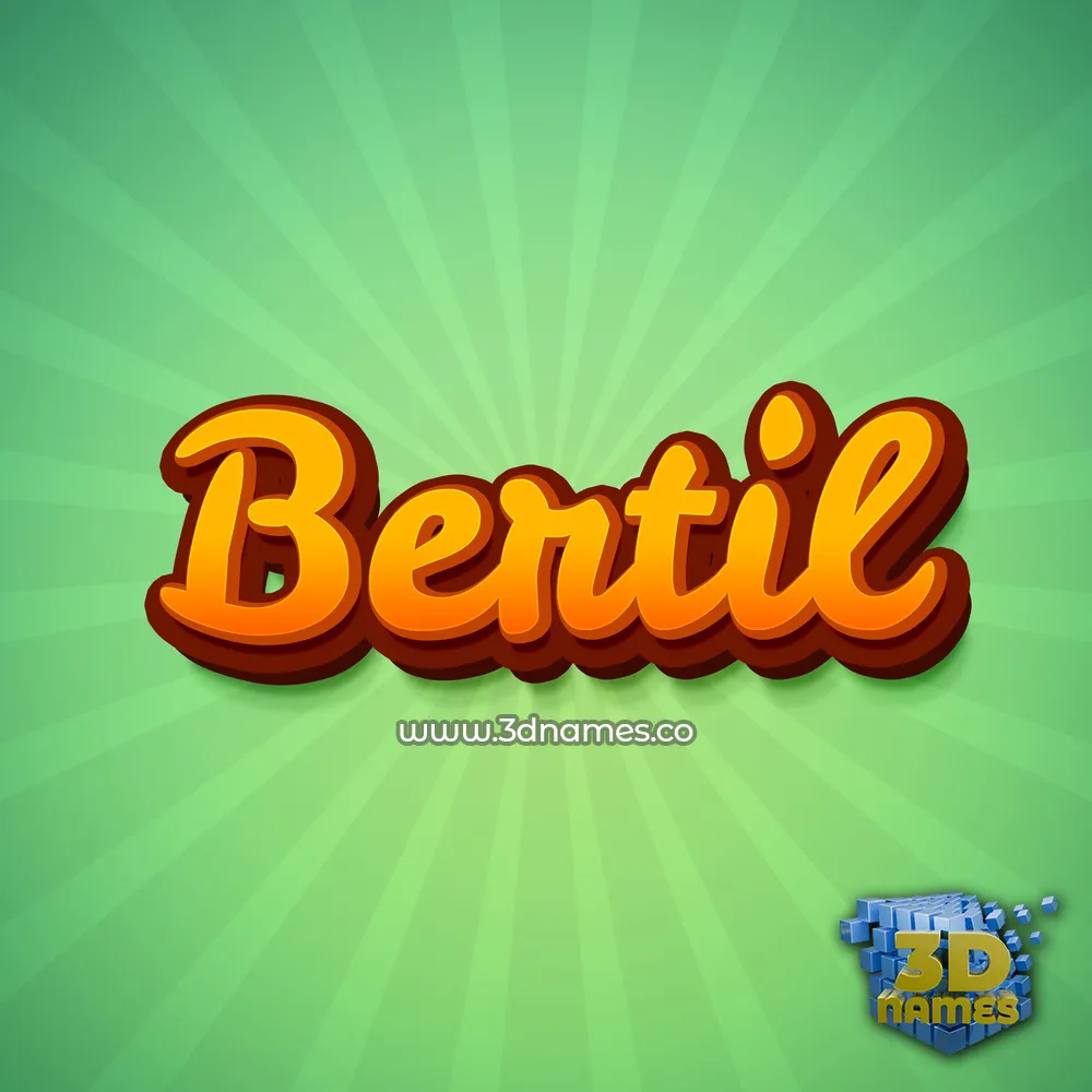 bertil in Green Rays style - 3D name wallpaper