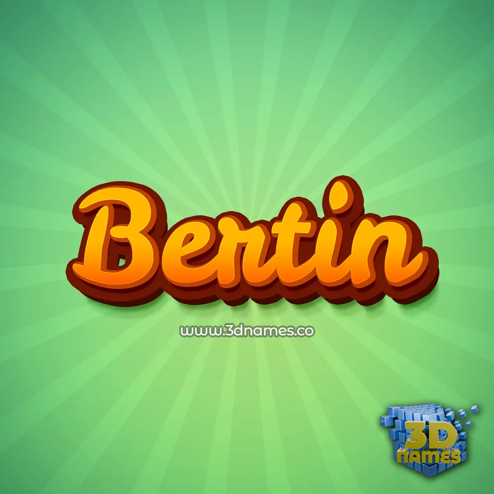 bertin in Green Rays style - 3D name wallpaper