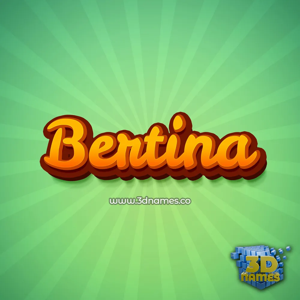 bertina in Green Rays style - 3D name wallpaper