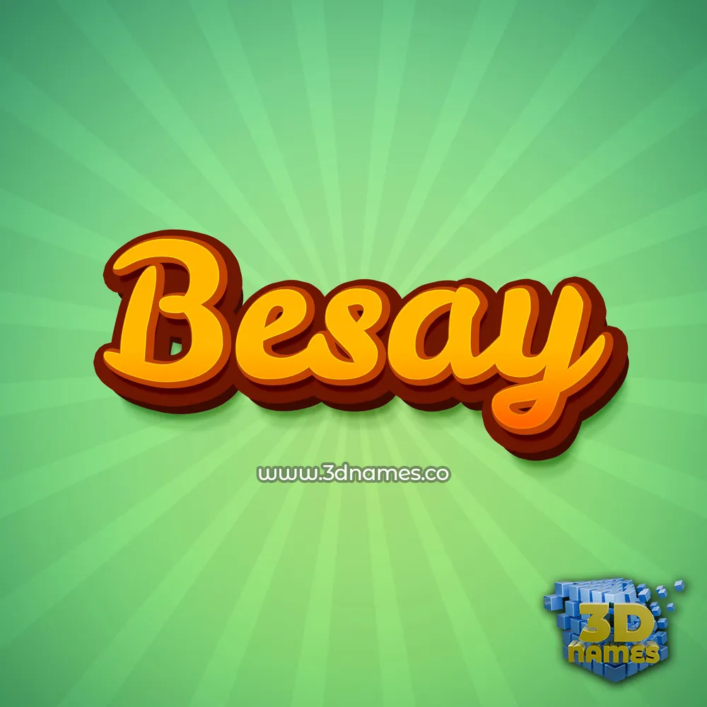 besay in Green Rays style - 3D name wallpaper