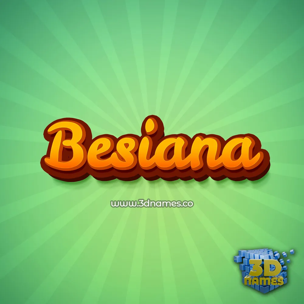 besiana in Green Rays style - 3D name wallpaper