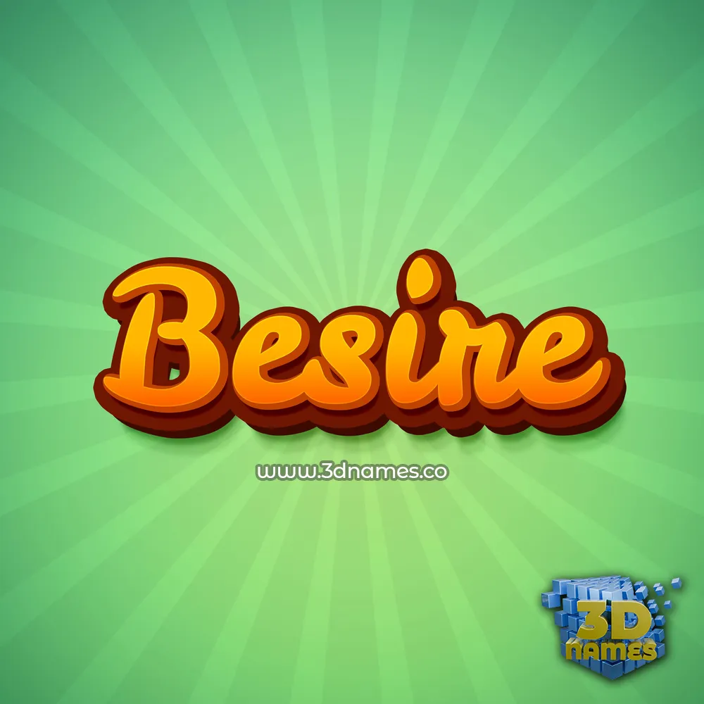 besire in Green Rays style - 3D name wallpaper
