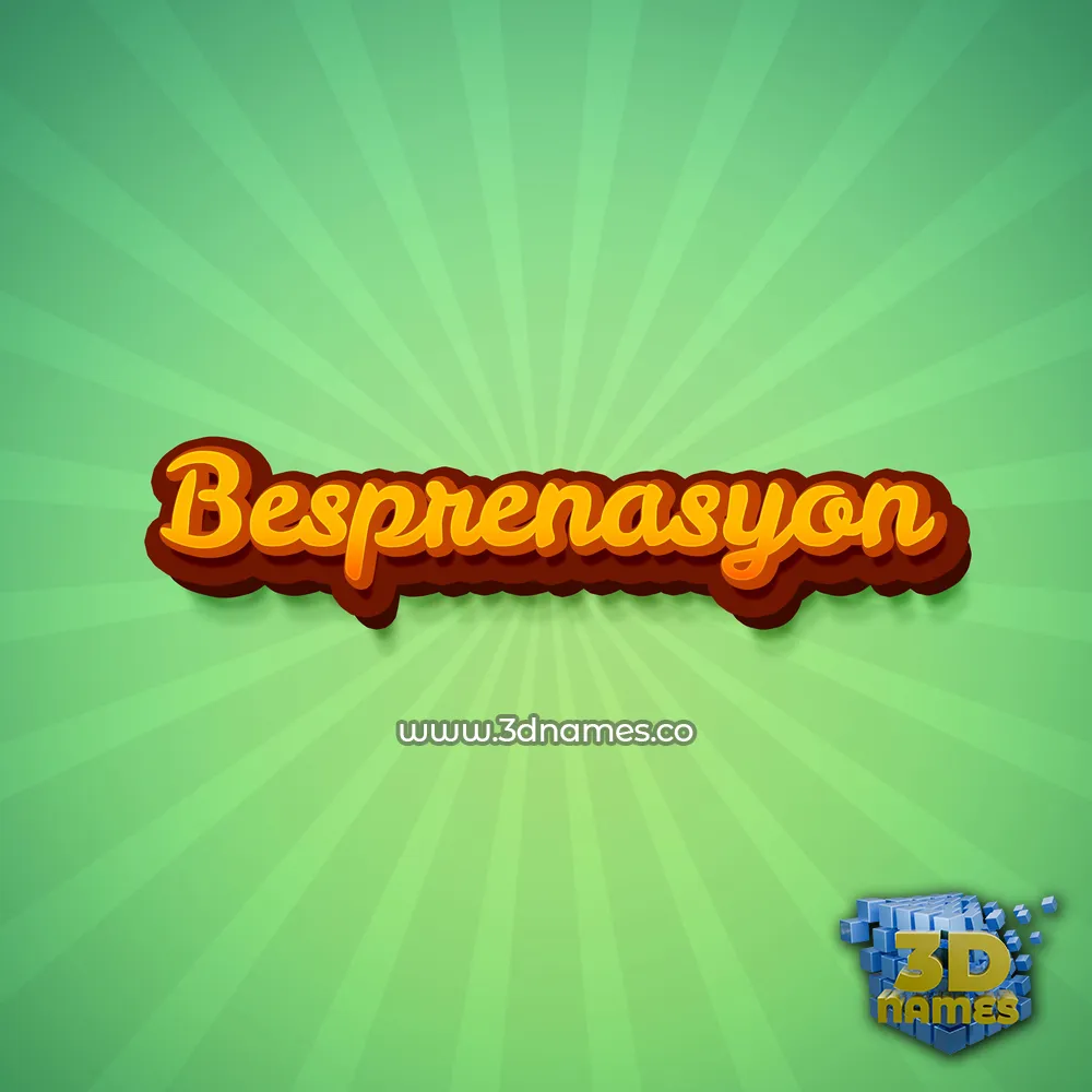 besprenasyon in Green Rays style - 3D name wallpaper