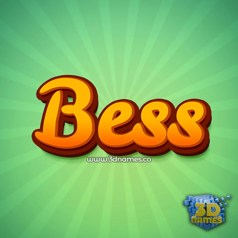 bess in Green Rays style - 3D name wallpaper