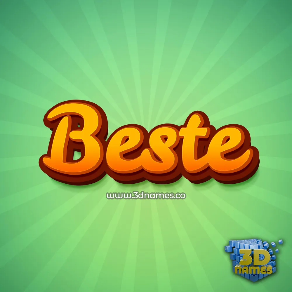 beste in Green Rays style - 3D name wallpaper