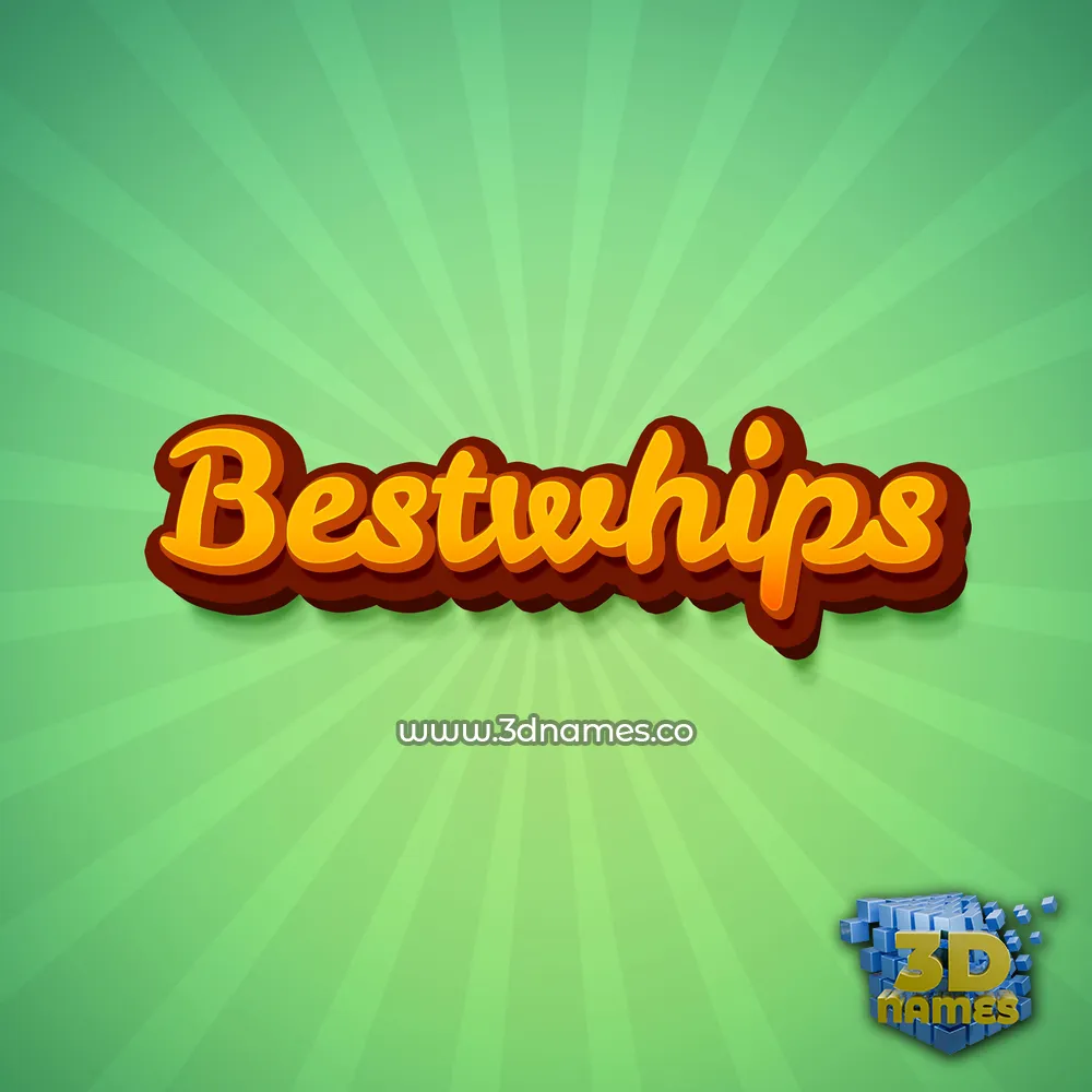bestwhips in Green Rays style - 3D name wallpaper