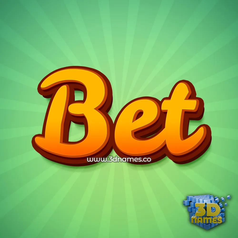 bet in Green Rays style - 3D name wallpaper