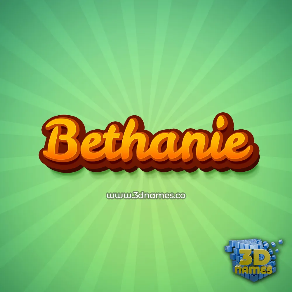 bethanie in Green Rays style - 3D name wallpaper