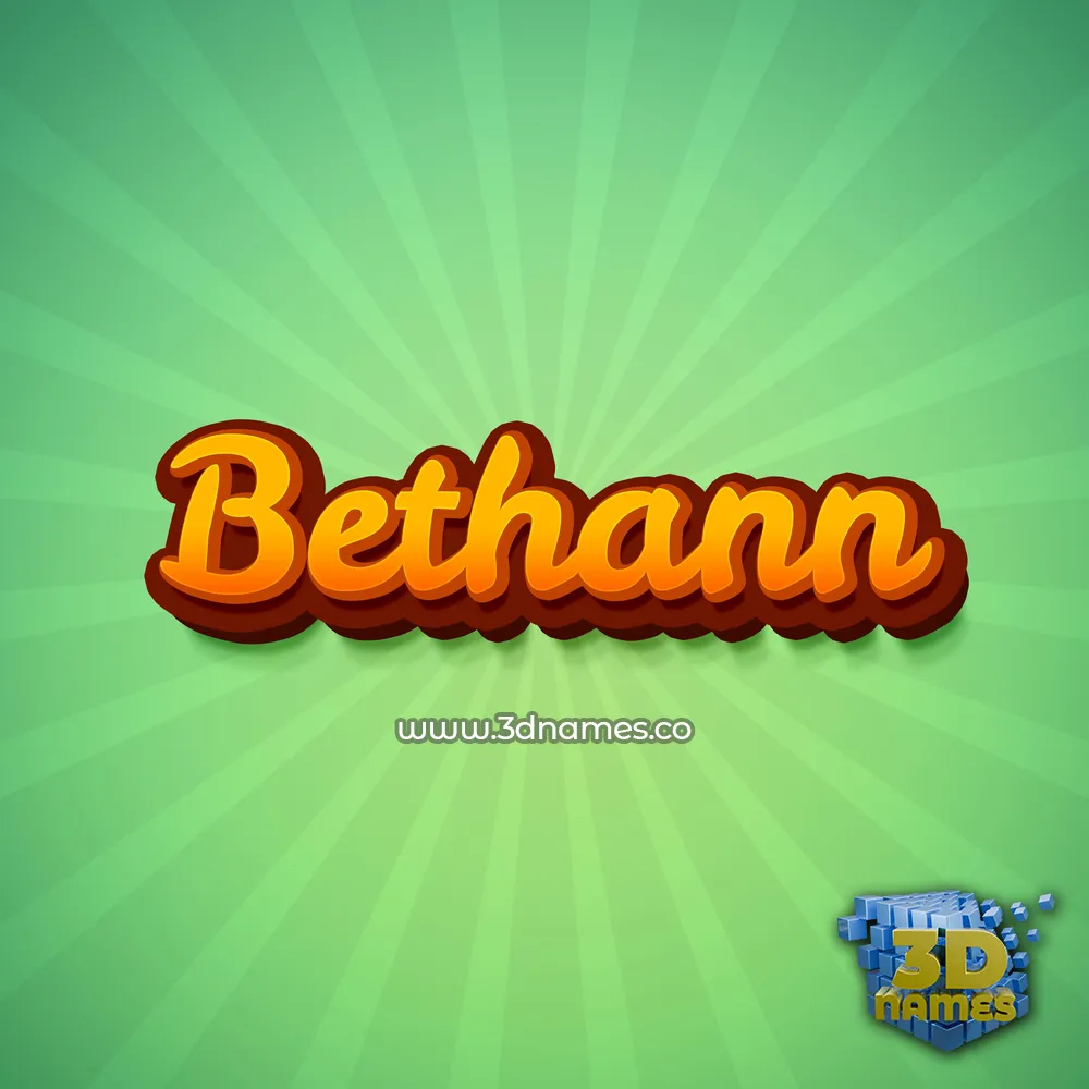 bethann in Green Rays style - 3D name wallpaper