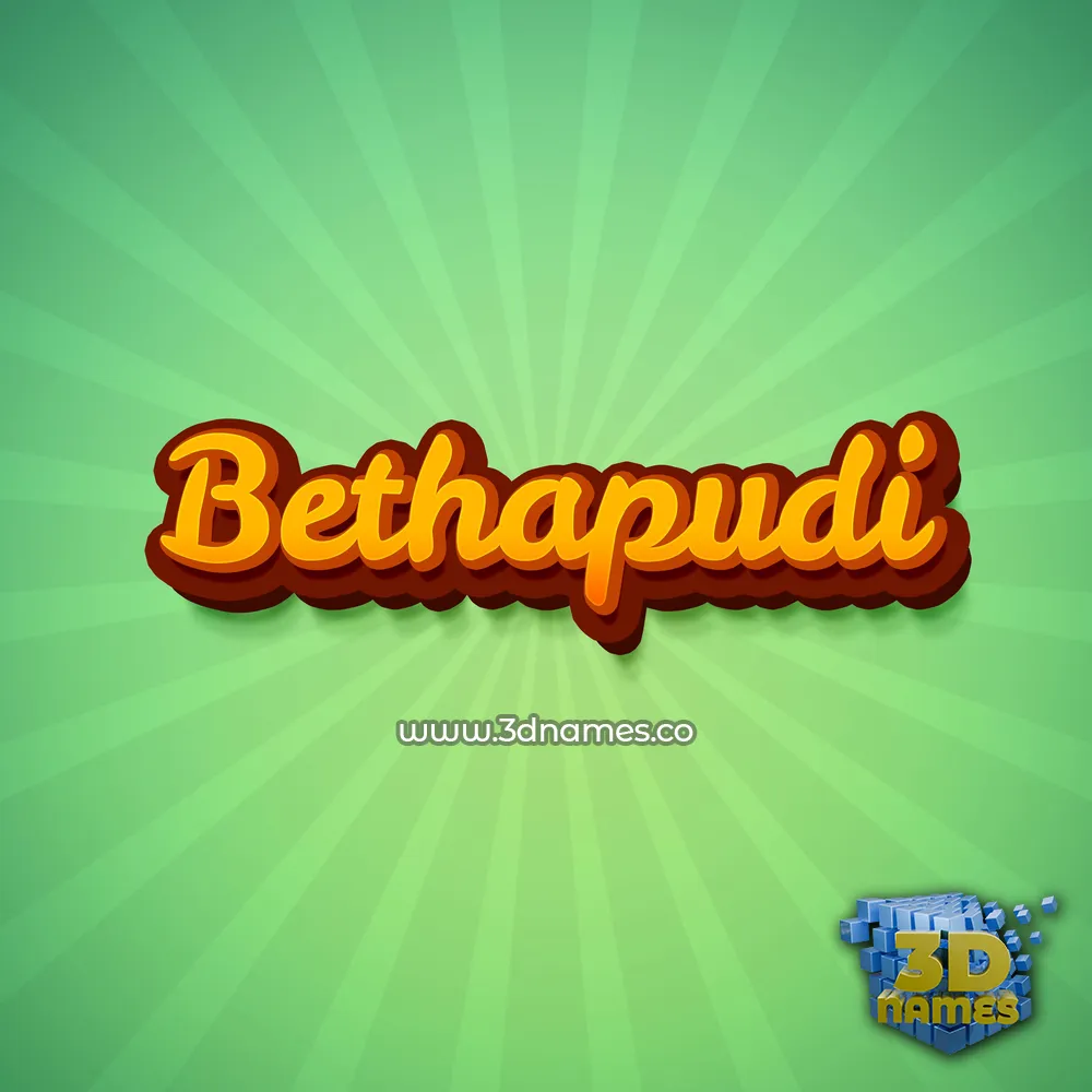 bethapudi in Green Rays style - 3D name wallpaper