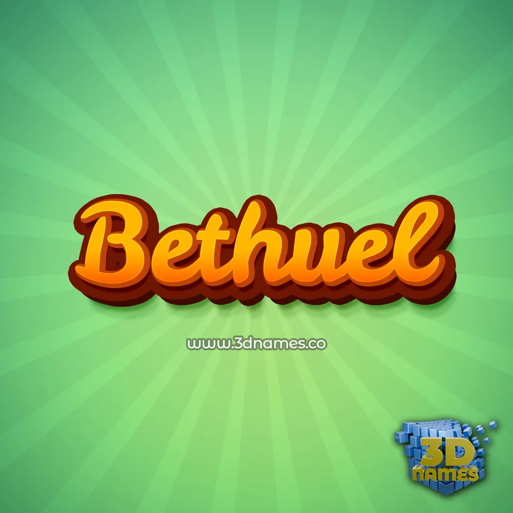 bethuel in Green Rays style - 3D name wallpaper