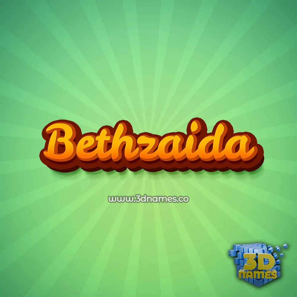 bethzaida in Green Rays style - 3D name wallpaper