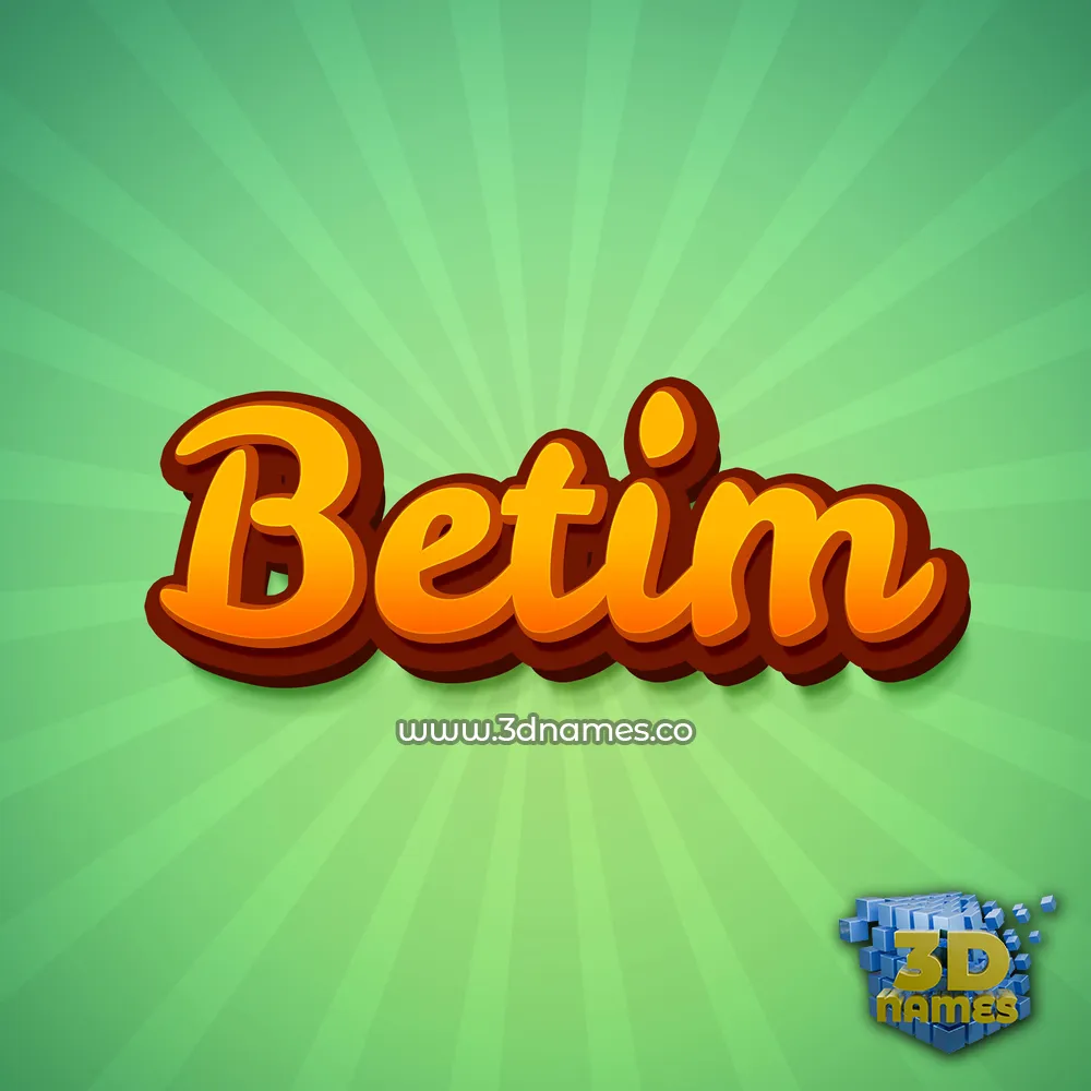 betim in Green Rays style - 3D name wallpaper