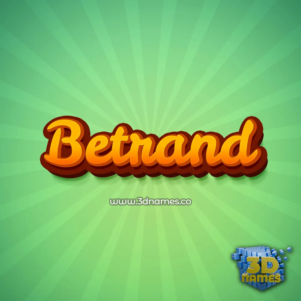 betrand in Green Rays style - 3D name wallpaper
