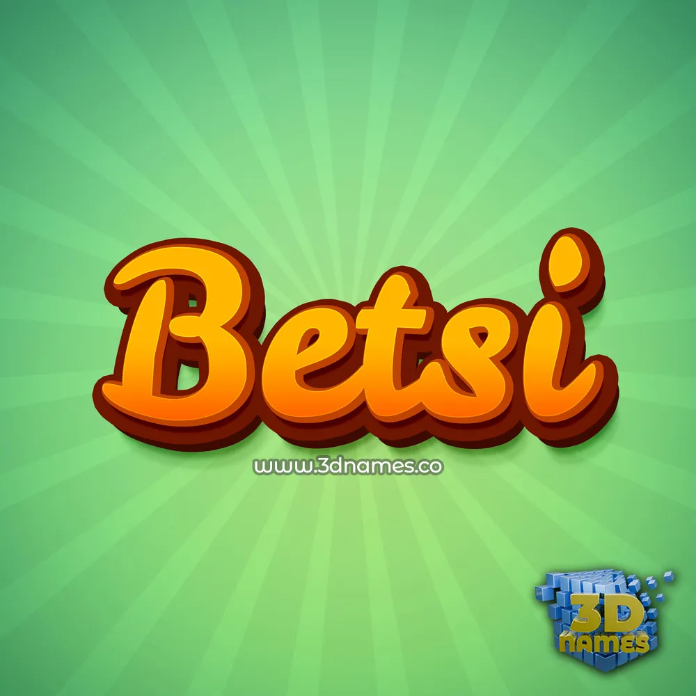 betsi in Green Rays style - 3D name wallpaper