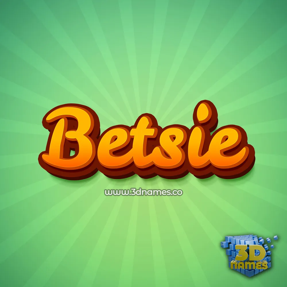 betsie in Green Rays style - 3D name wallpaper