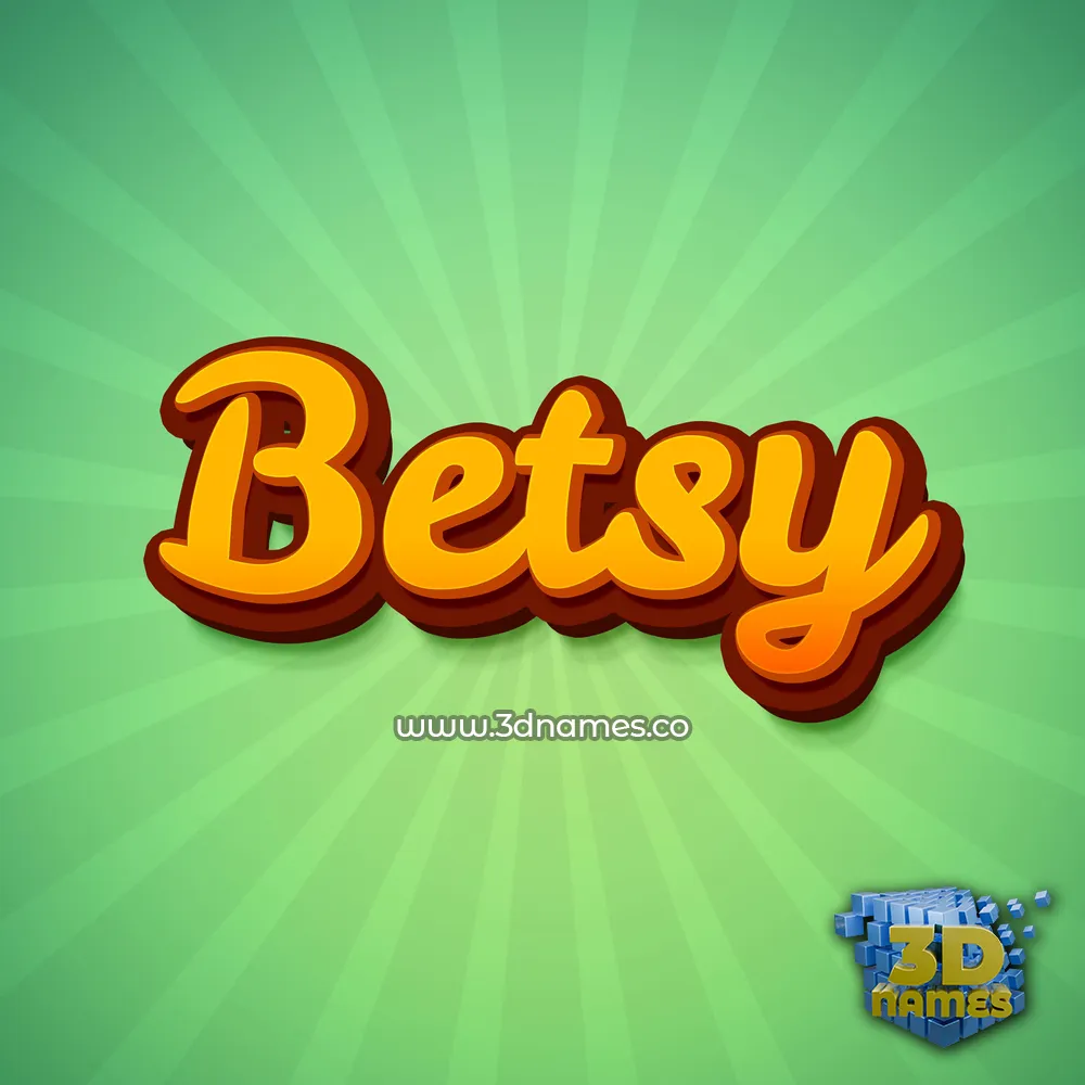 betsy in Green Rays style - 3D name wallpaper