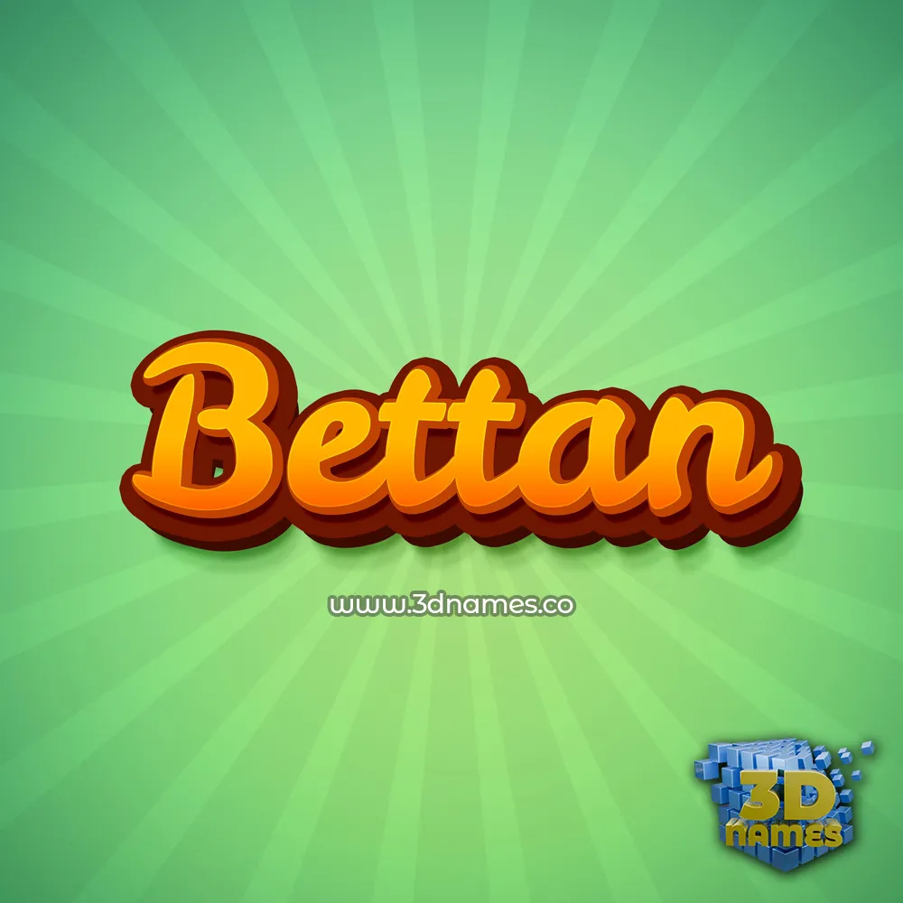 bettan in Green Rays style - 3D name wallpaper
