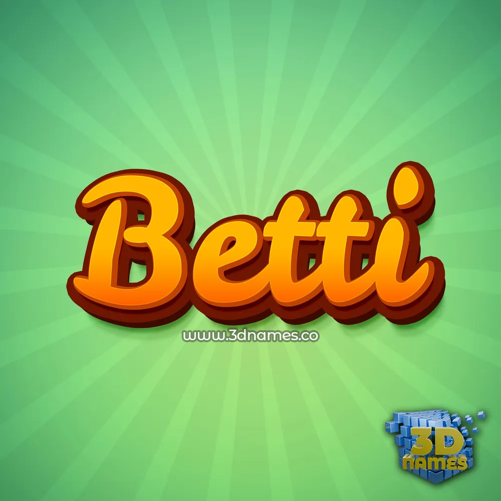 betti in Green Rays style - 3D name wallpaper