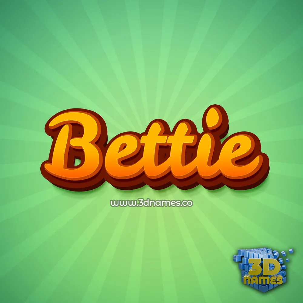 bettie in Green Rays style - 3D name wallpaper