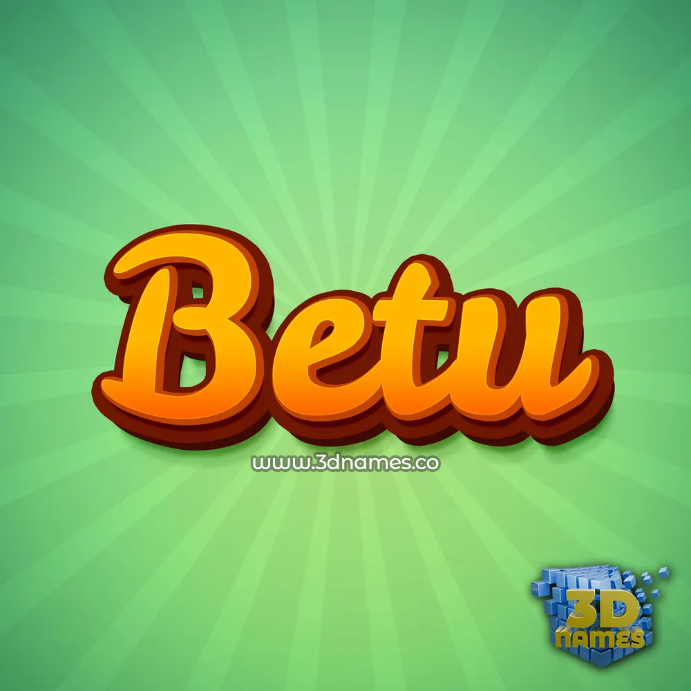 betu in Green Rays style - 3D name wallpaper