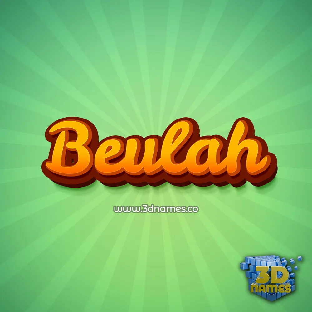 beulah in Green Rays style - 3D name wallpaper