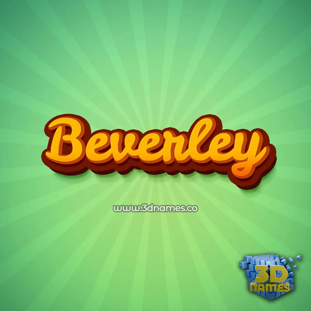 beverley in Green Rays style - 3D name wallpaper