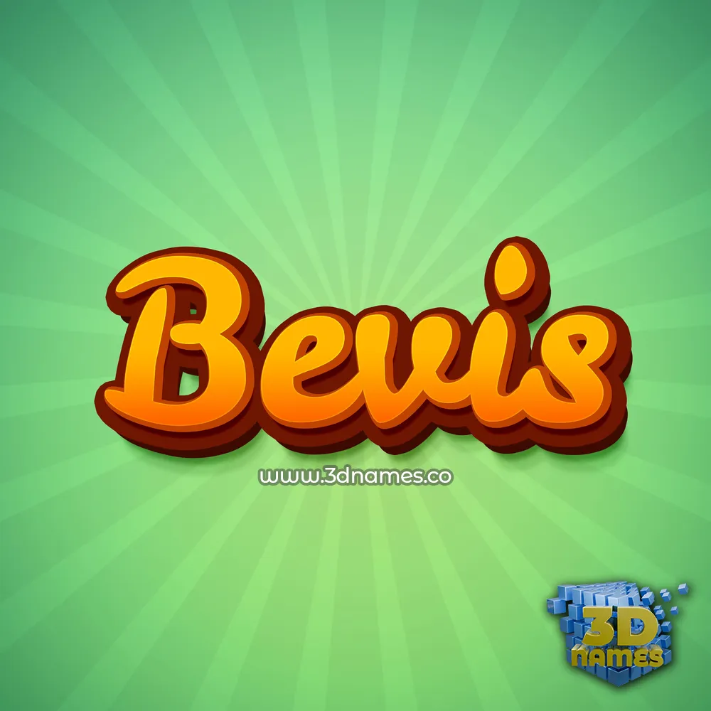 bevis in Green Rays style - 3D name wallpaper