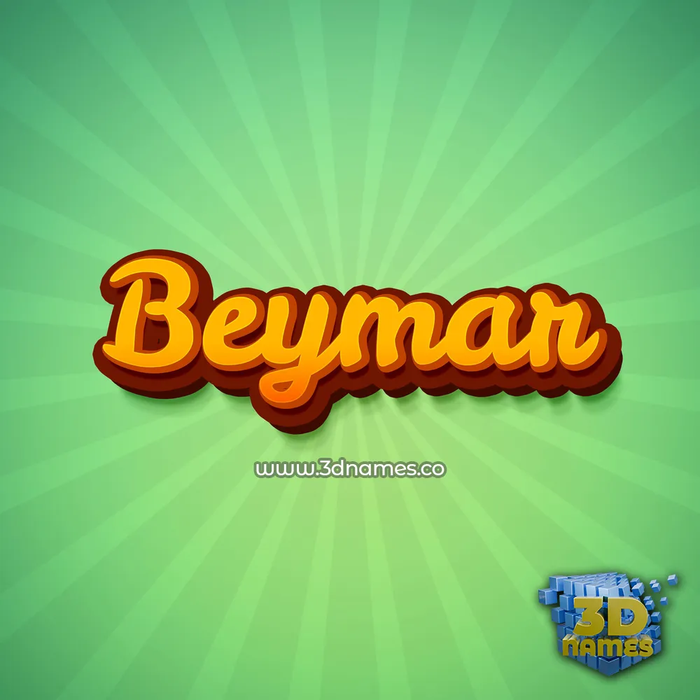 beymar in Green Rays style - 3D name wallpaper