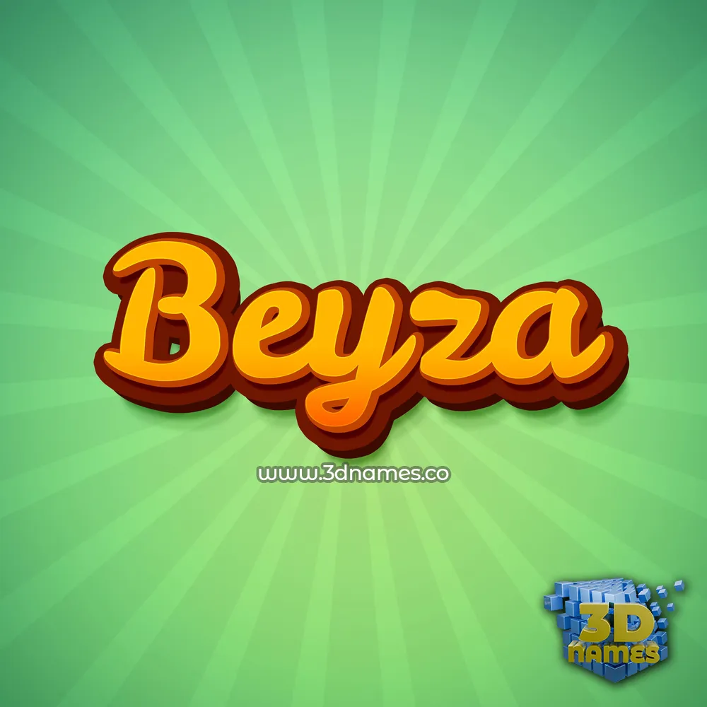 beyza in Green Rays style - 3D name wallpaper