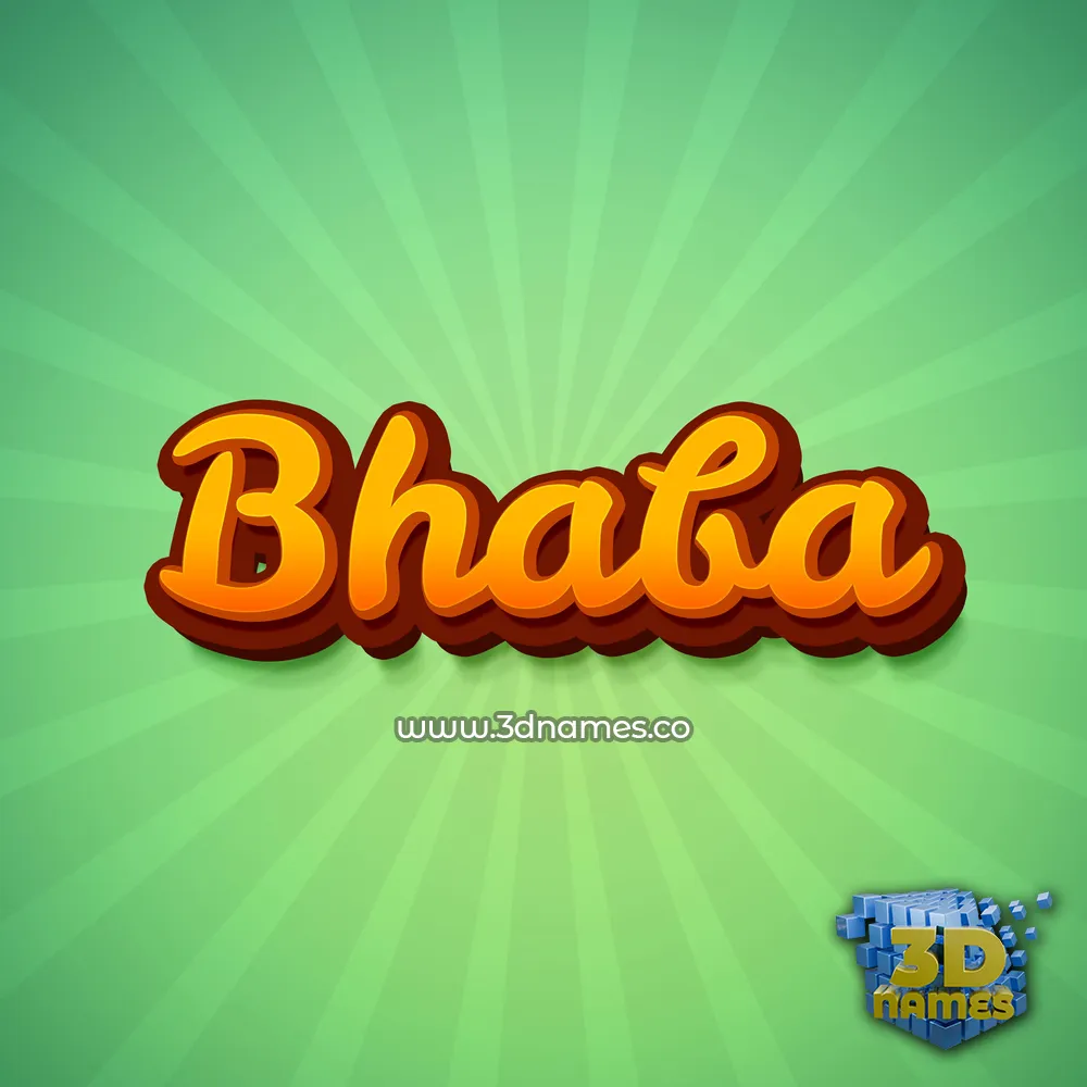 bhaba in Green Rays style - 3D name wallpaper