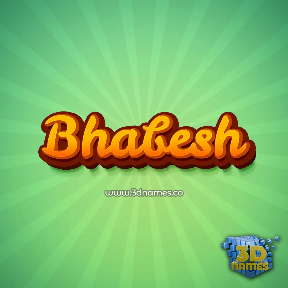 bhabesh in Green Rays style - 3D name wallpaper