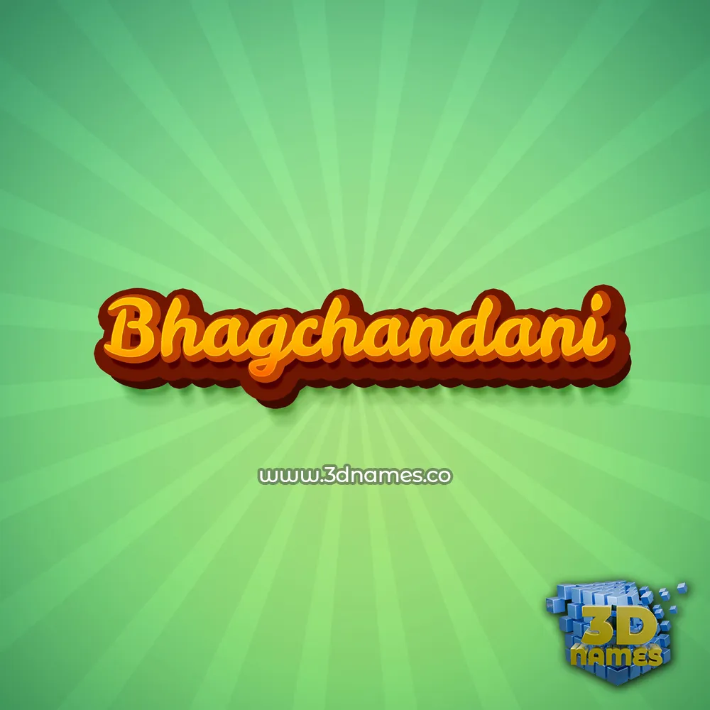 bhagchandani in Green Rays style - 3D name wallpaper