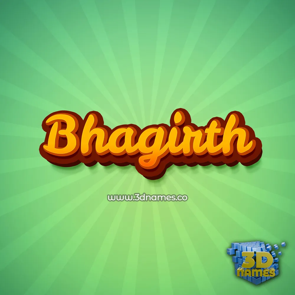 bhagirth in Green Rays style - 3D name wallpaper