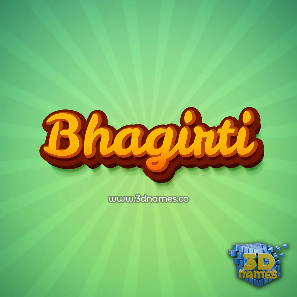 bhagirti in Green Rays style - 3D name wallpaper