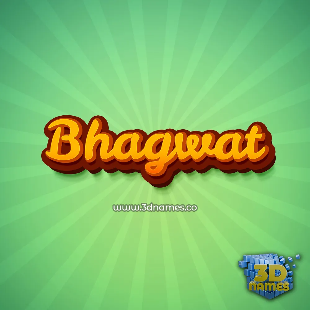 bhagwat in Green Rays style - 3D name wallpaper