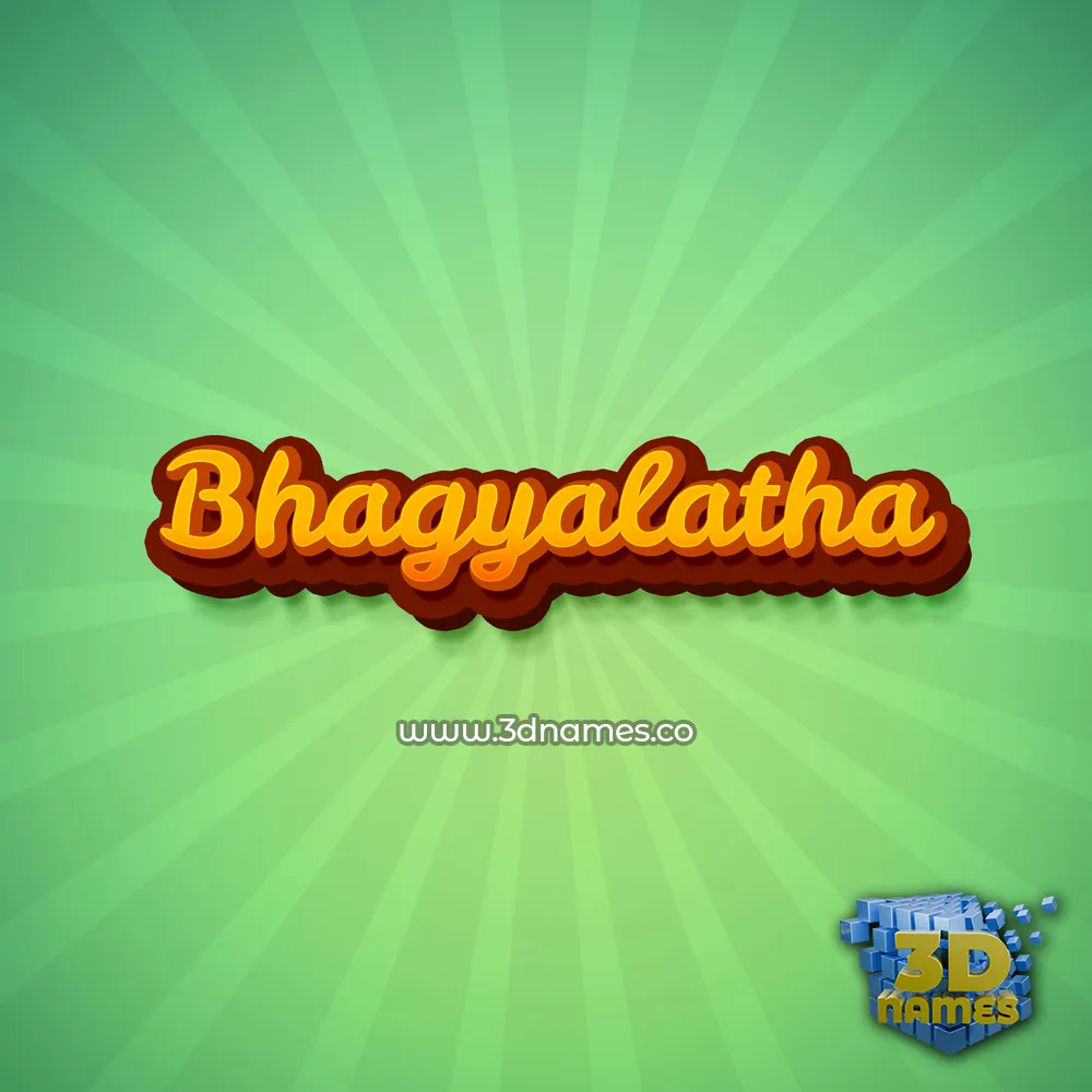 bhagyalatha in Green Rays style - 3D name wallpaper