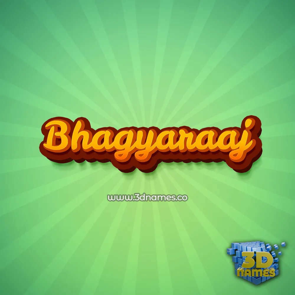 bhagyaraaj in Green Rays style - 3D name wallpaper