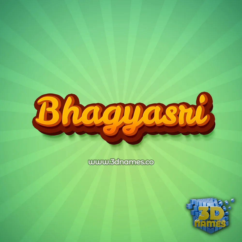 bhagyasri in Green Rays style - 3D name wallpaper