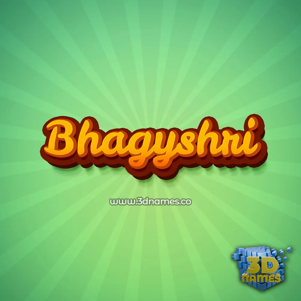 bhagyshri in Green Rays style - 3D name wallpaper