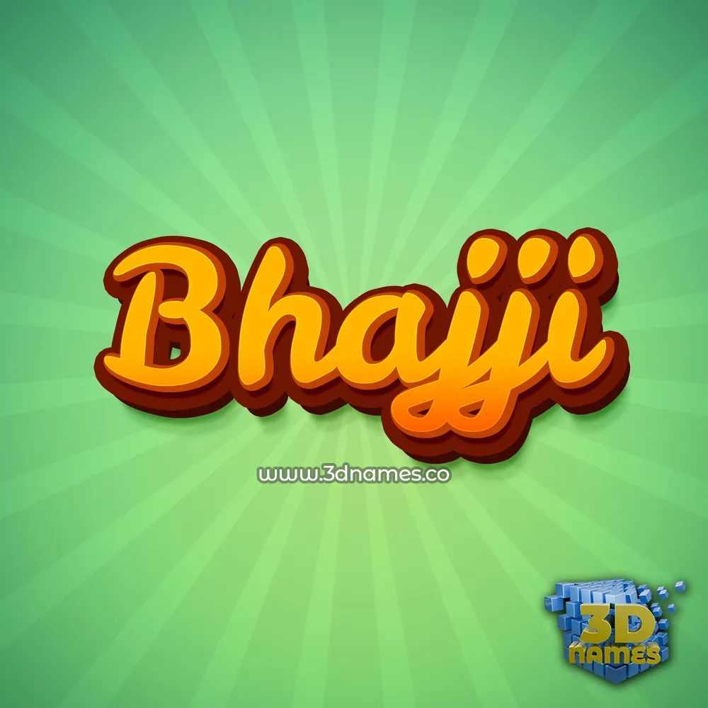 bhajji in Green Rays style - 3D name wallpaper