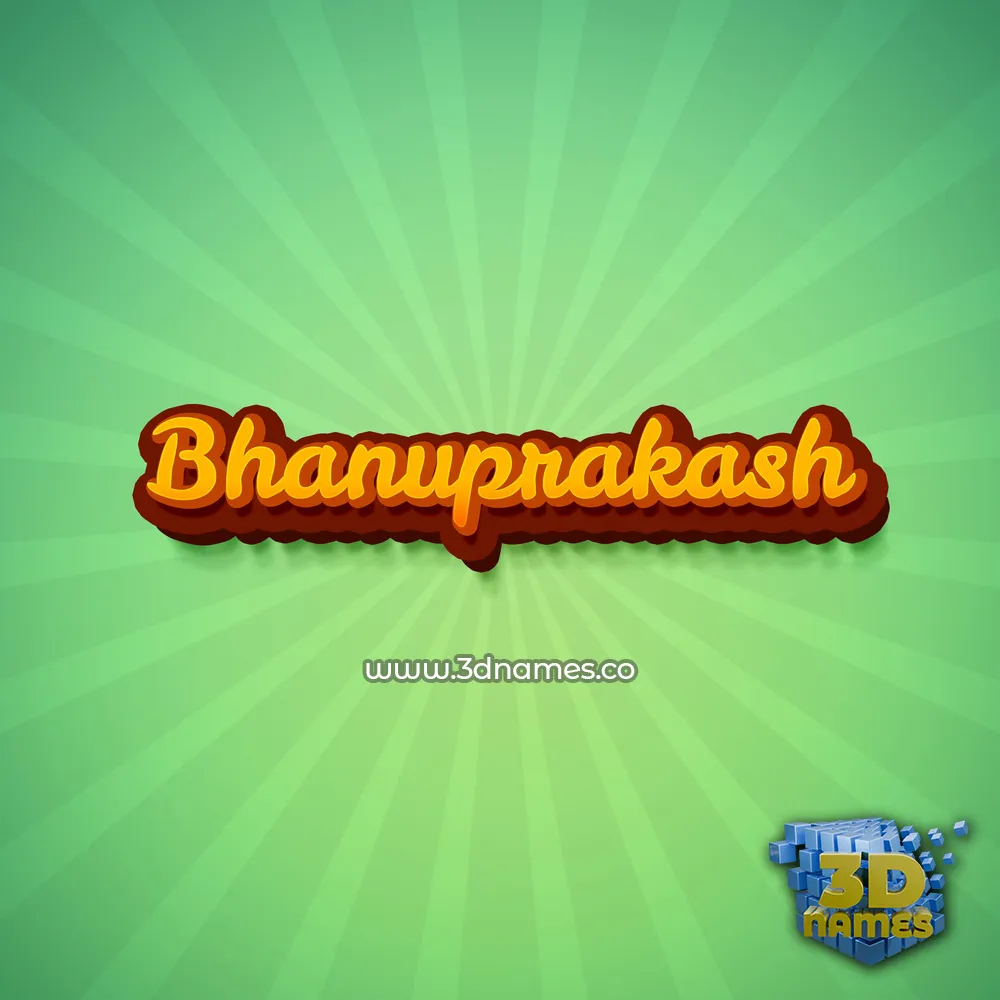 bhanuprakash in Green Rays style - 3D name wallpaper