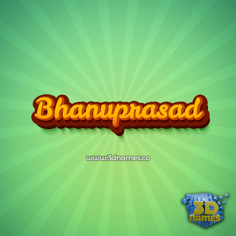 bhanuprasad in Green Rays style - 3D name wallpaper
