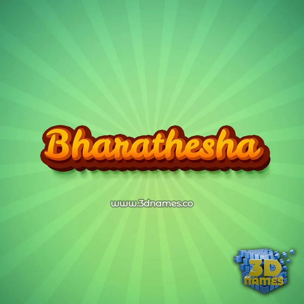 bharathesha in Green Rays style - 3D name wallpaper