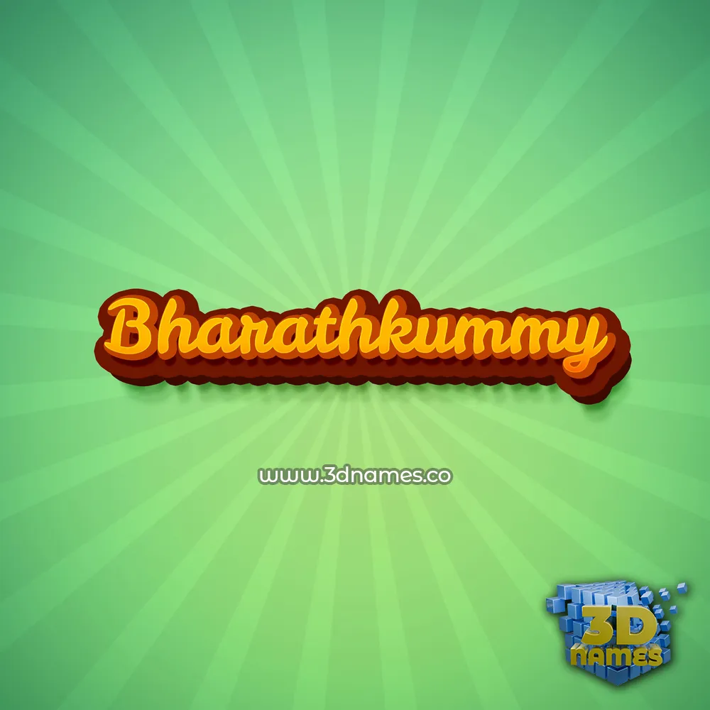 bharathkummy in Green Rays style - 3D name wallpaper