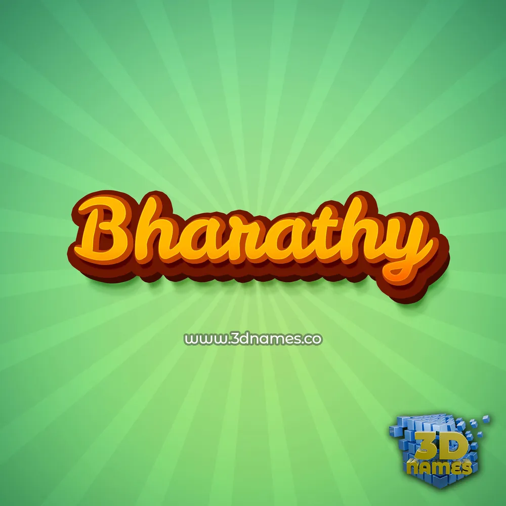 bharathy in Green Rays style - 3D name wallpaper