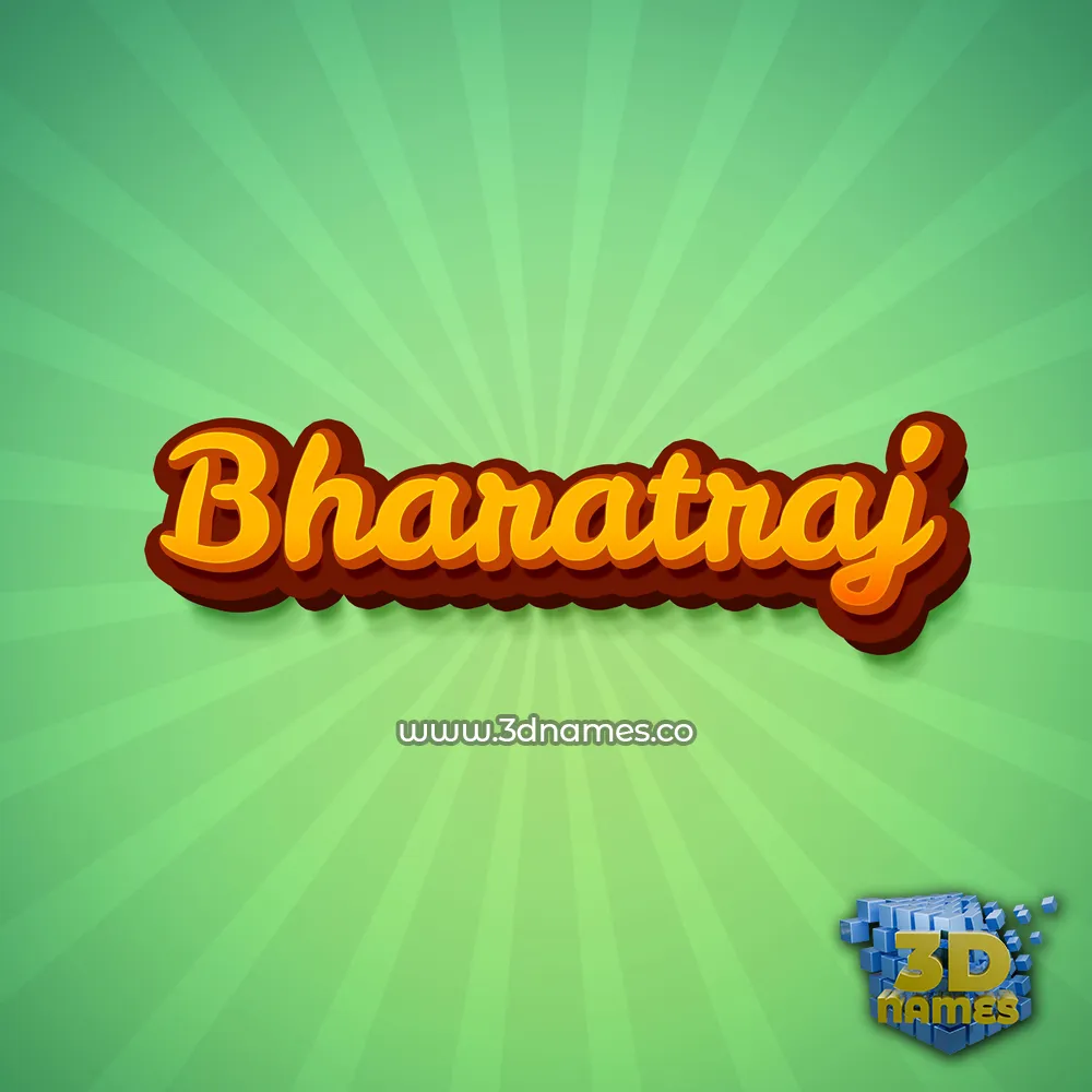 bharatraj in Green Rays style - 3D name wallpaper