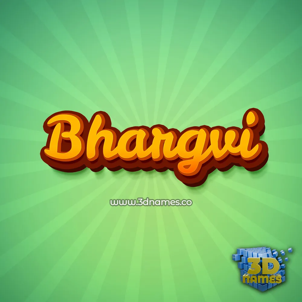 bhargvi in Green Rays style - 3D name wallpaper