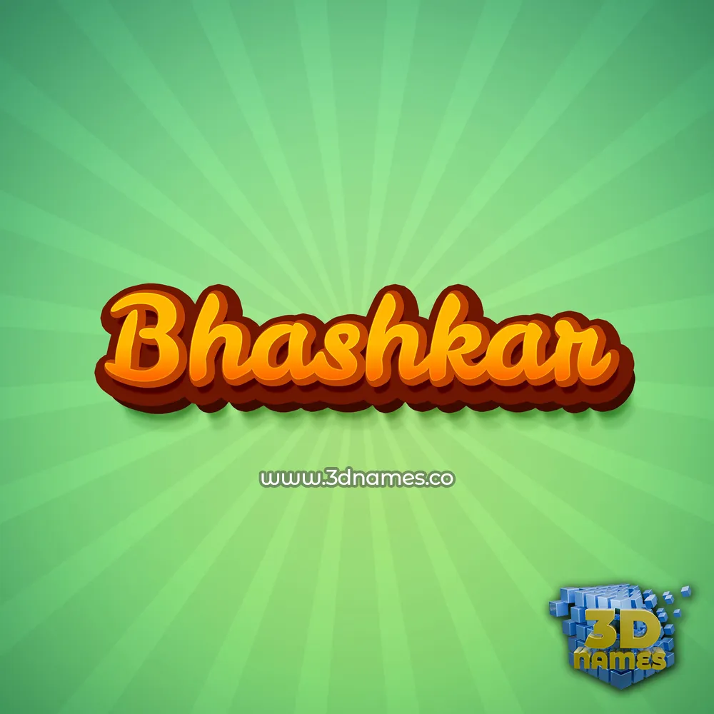 bhashkar in Green Rays style - 3D name wallpaper