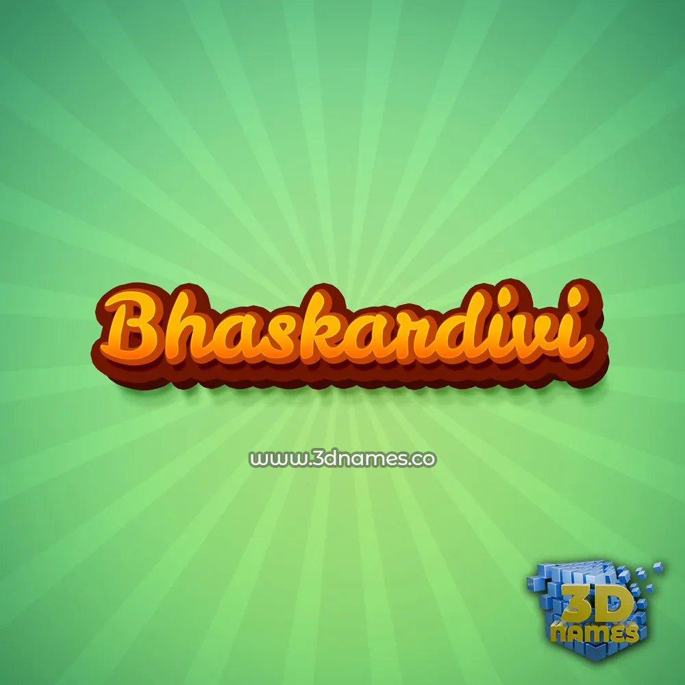 bhaskardivi in Green Rays style - 3D name wallpaper